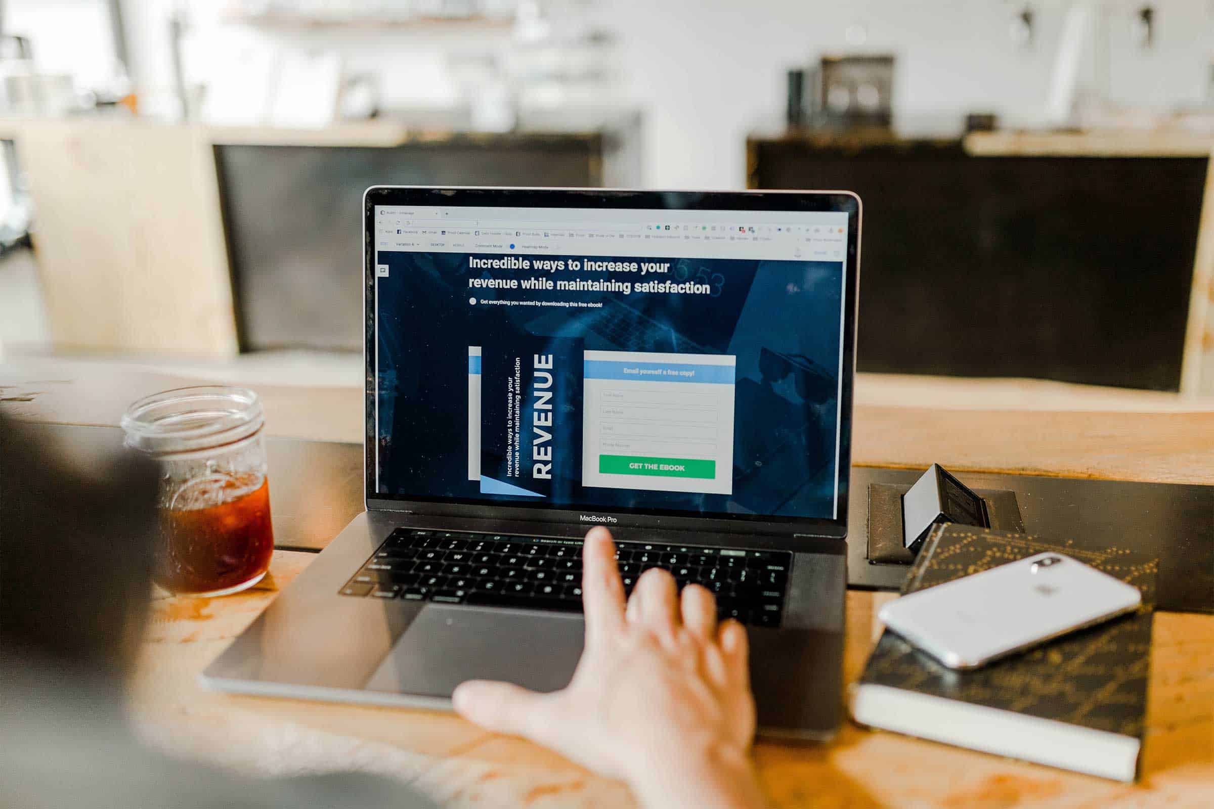 Person Working on Laptop